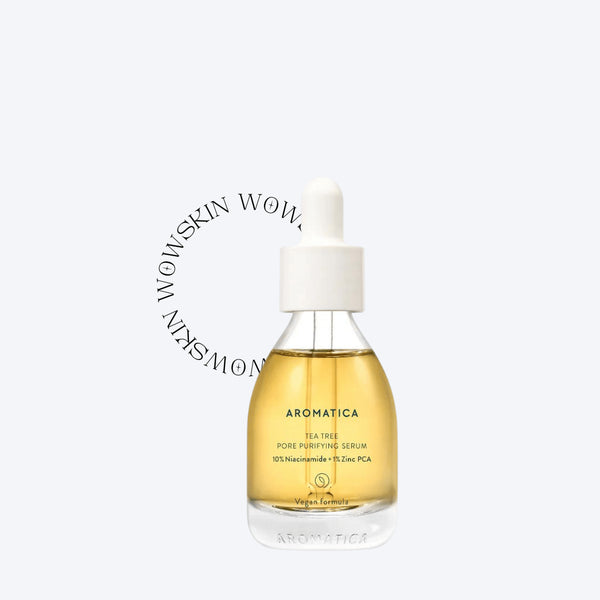 Aromatica Tea Tree Pore Purifying Serum reglează excesul de sebum și purifică porii, fiind ideal pentru ten mixt sau gras. Ser anti-acnee cu arbore de ceai.